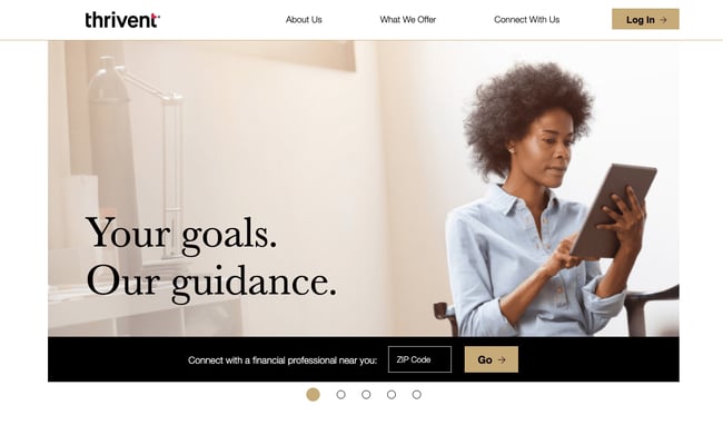 例如烘焙公司Thrivent Financial在其网站上的bob全站app销售宣传