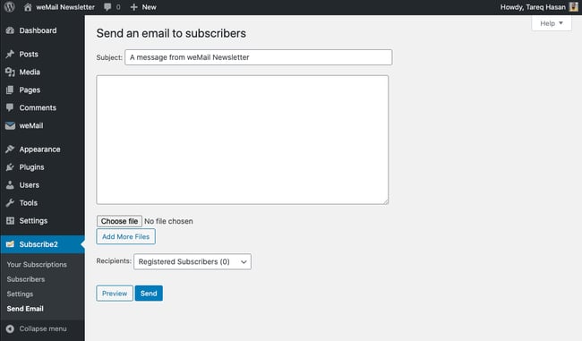 电子邮件插件:subscribe2