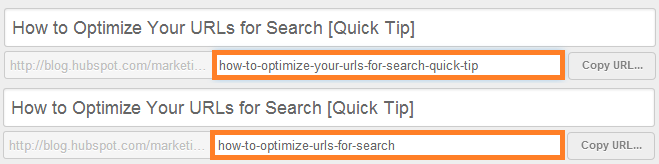 一个是“如何优化你的Url搜索快速提示”，另一个是“如何优化你的Url搜索快速提示”