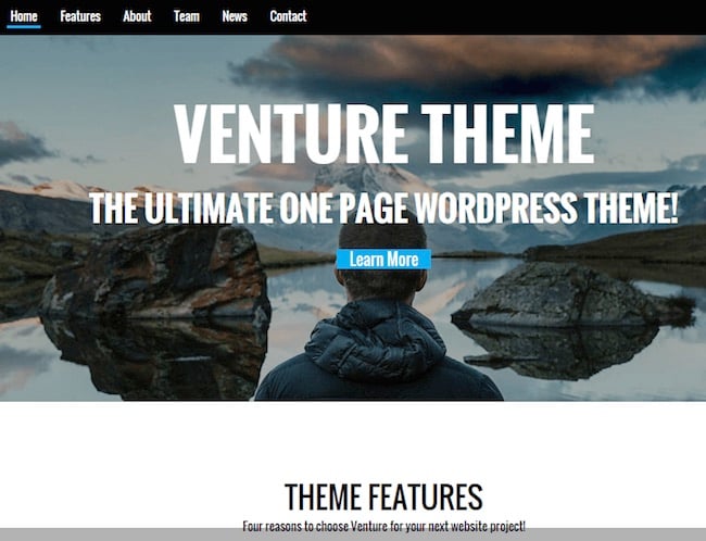 Venture free wordpress theme