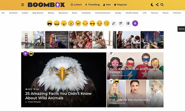 Best viral WordPress themes: BoomBox