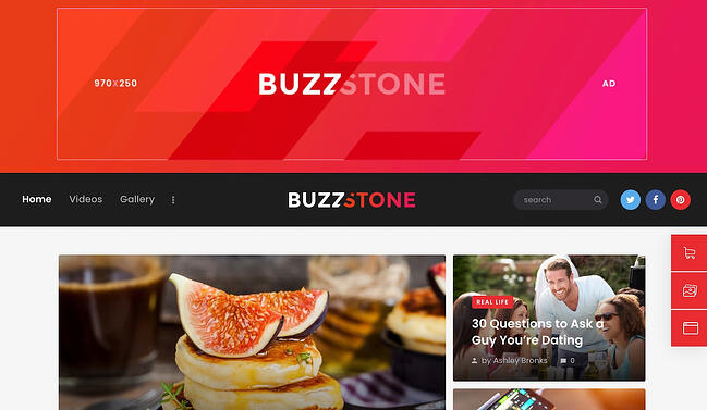 Best viral WordPress themes: Buzz Stone