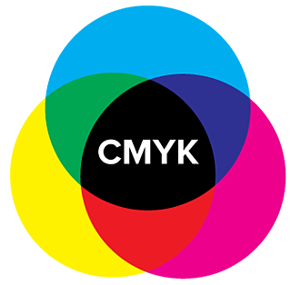 中心用CMYK减法颜色图