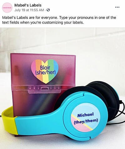 脸谱网post from Mabel's Labels FB Page