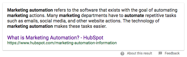 example of a paragraph featured snippet that shows a long-form answer to the question 