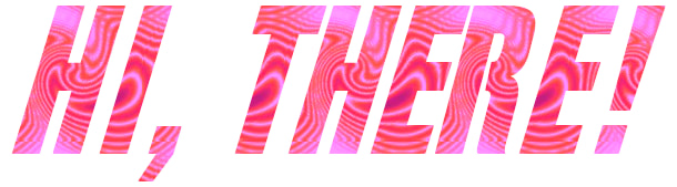 glowtxtdemonstration text with a pink pattern