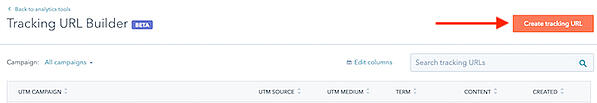 如何在HubSpot中构建UTM代码：打开跟踪URL表单以创建新的UTM代码