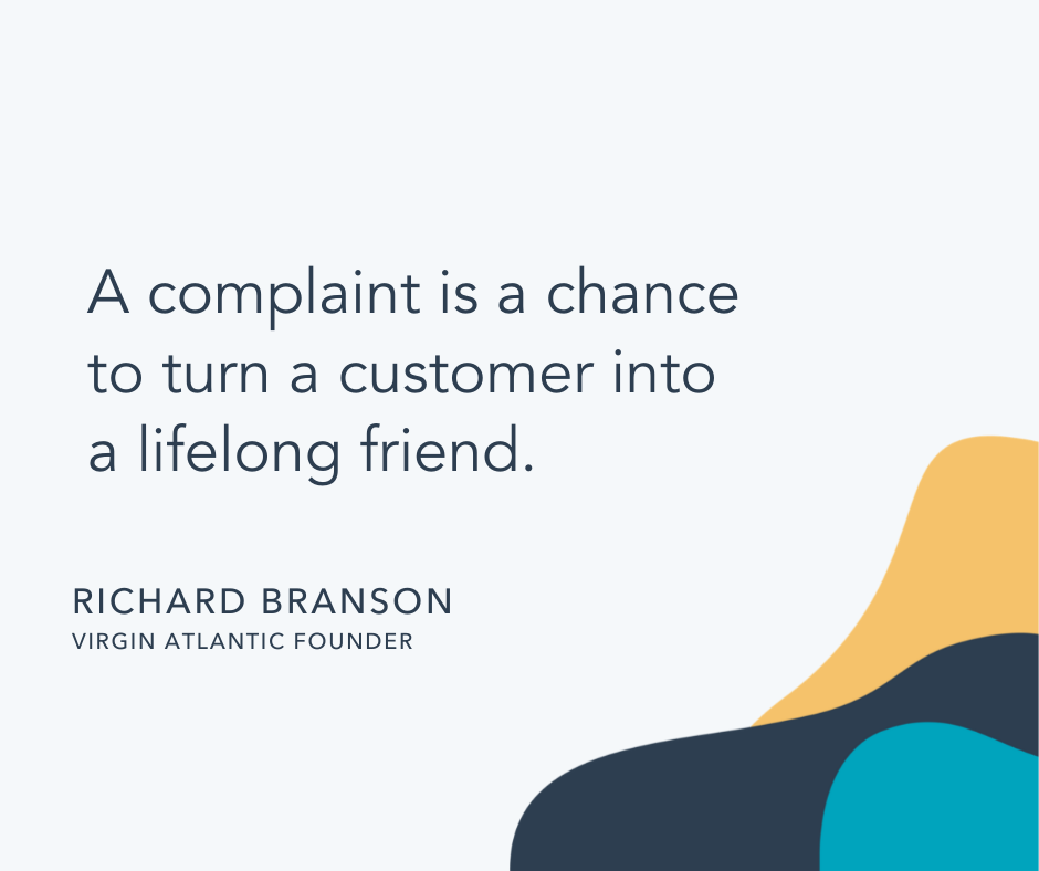 Customer care quote by Richard Branson, Virgin Atlantic founder