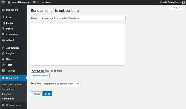 电子邮件插件:subscribe2