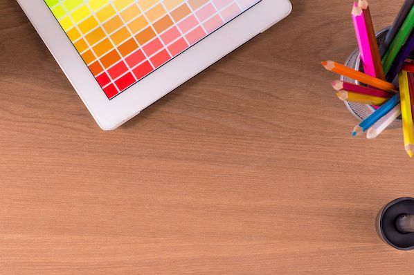marketer building a brand style guide and color palette from examples that gave visual inspiration