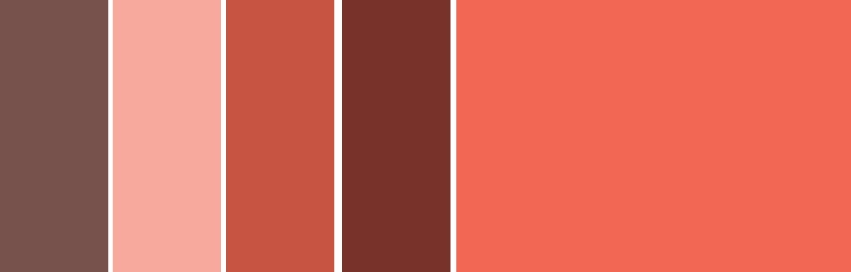 红色配色方案示例带有红色，色调，色调和阴影
